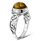 Baltic Amber Celtic Sterling Silver Ring