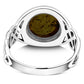 Baltic Amber Celtic Sterling Silver Ring