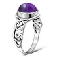 Amethyst Stone Celtic Sterling Silver Ring