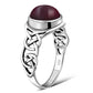 Garnet Stone Celtic Sterling Silver Ring