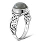 Labradorite Stone Celtic Silver Ring
