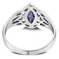 Celtic Knot Amethyst CZ Silver Ring