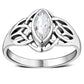 Celtic Knot CZ Silver Ring
