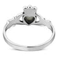 Mother of Pearl Irish Claddagh Silver Ring