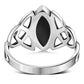 Celtic Knot Sterling Silver Ring w Black Onyx