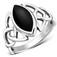 Celtic Knot Sterling Silver Ring w Black Onyx