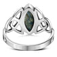 Abalone Shell Celtic Knot Silver Ring