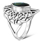Large Abalone Shell Celtic Silver Ring