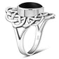 Black Onyx Celtic Sterling Silver Ring