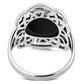 Black Onyx Celtic Sterling Silver Ring