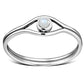 Evil Eye Sterling Silver Rainbow Moonstone Ring