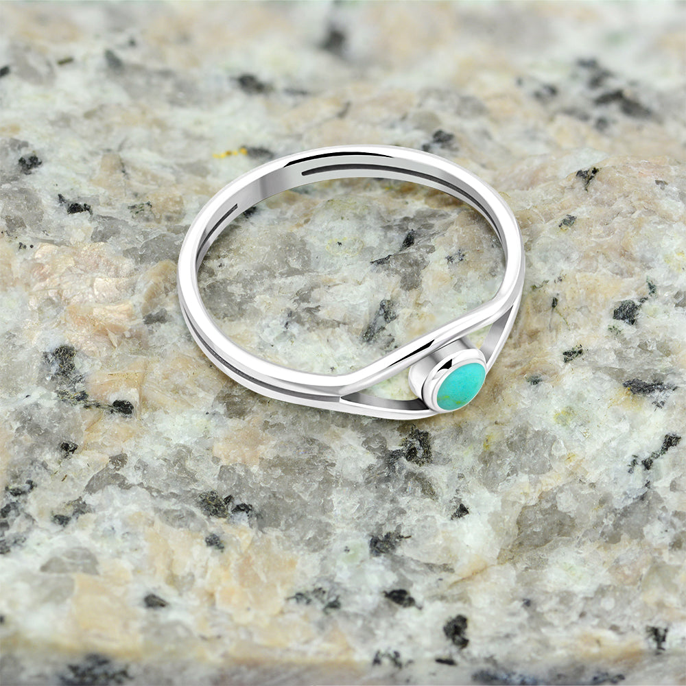 Evil Eye Sterling Silver Turquoise Ring