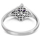 Delicate Amethyst Stone Celtic Knot Silver Ring