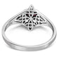 Delicate Garnet Celtic Knot Silver Ring