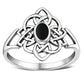 Black Onyx Celtic Knot Silver Ring