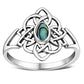 Abalone Shell Celtic Knot Silver Ring