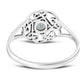 Rainbow Moonstone Round Celtic Knot Silver Ring