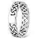 All round Celtic Knot Sterling Silver Plain Band Ring