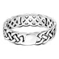 All round Celtic Knot Sterling Silver Plain Band Ring