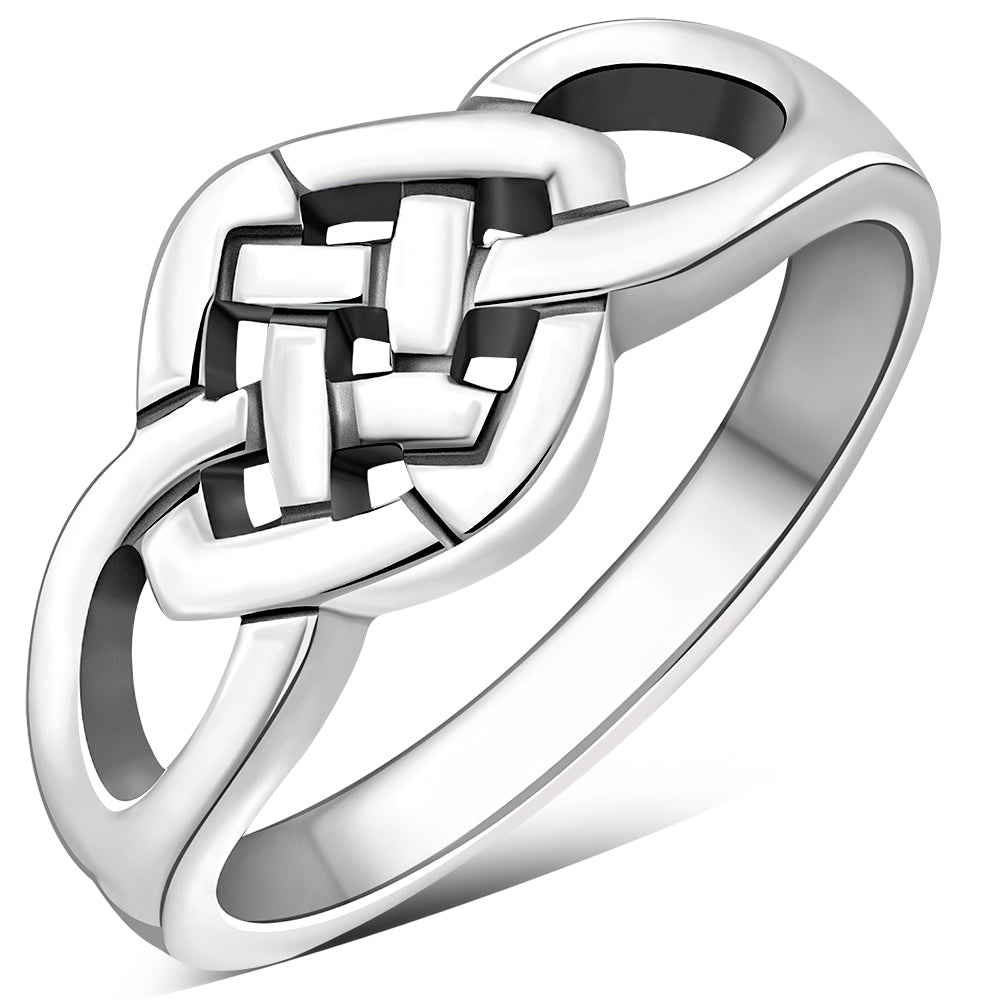 Plain Celtic Knot Ring Sterling Silver
