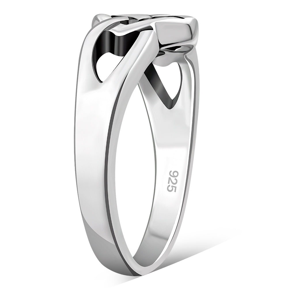 Plain Celtic Knot Ring Sterling Silver