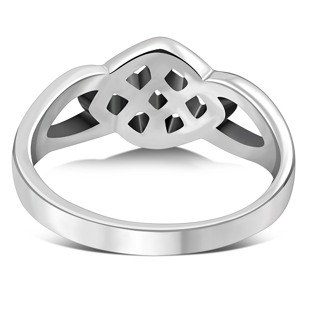 Plain Celtic Knot Ring Sterling Silver
