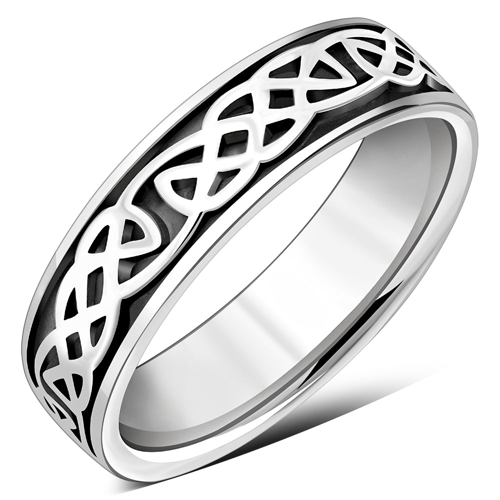 Celtic Knot Band Sterling Silver Ring