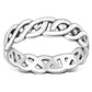 Plain Sterling Silver Celtic Band Ring