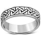 Plain Silver Meander-Greek Key Band Ring
