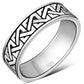 Plain Silver Meander-Greek Key Band Ring