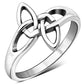 Celtic Knot Plain Solid Silver Ring