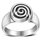 Plain Solid Silver Spiral Ring