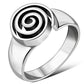 Plain Solid Silver Spiral Ring