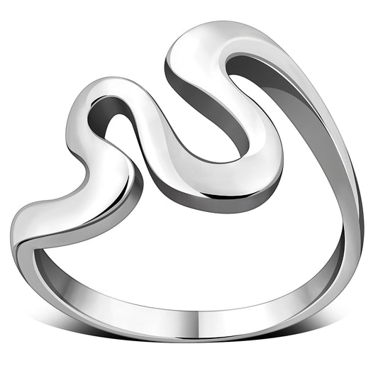 Plain Silver Wavy Ring