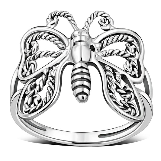 Filigree Sterling Silver Butterfly Ring