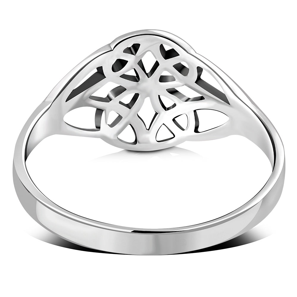 Plain Celtic Trinity Knots Silver Ring