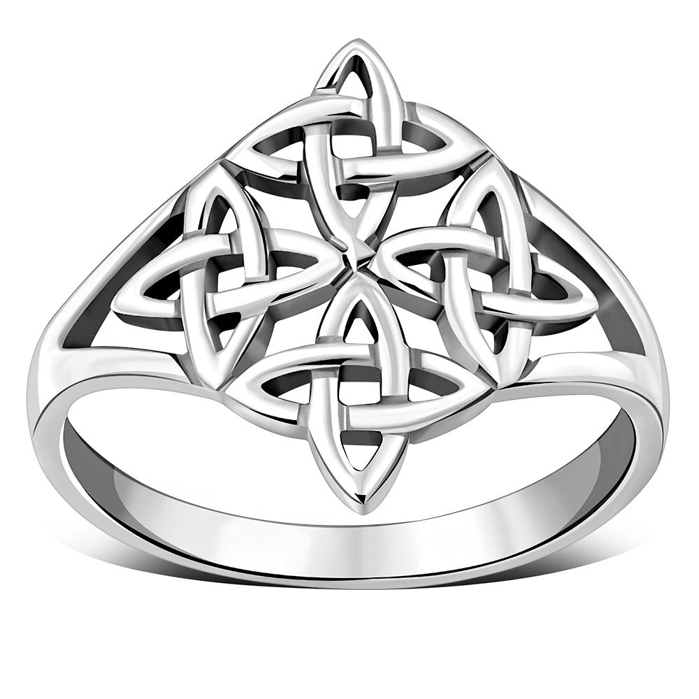 Celtic Knot Plain Solid Sterling Silver Ring