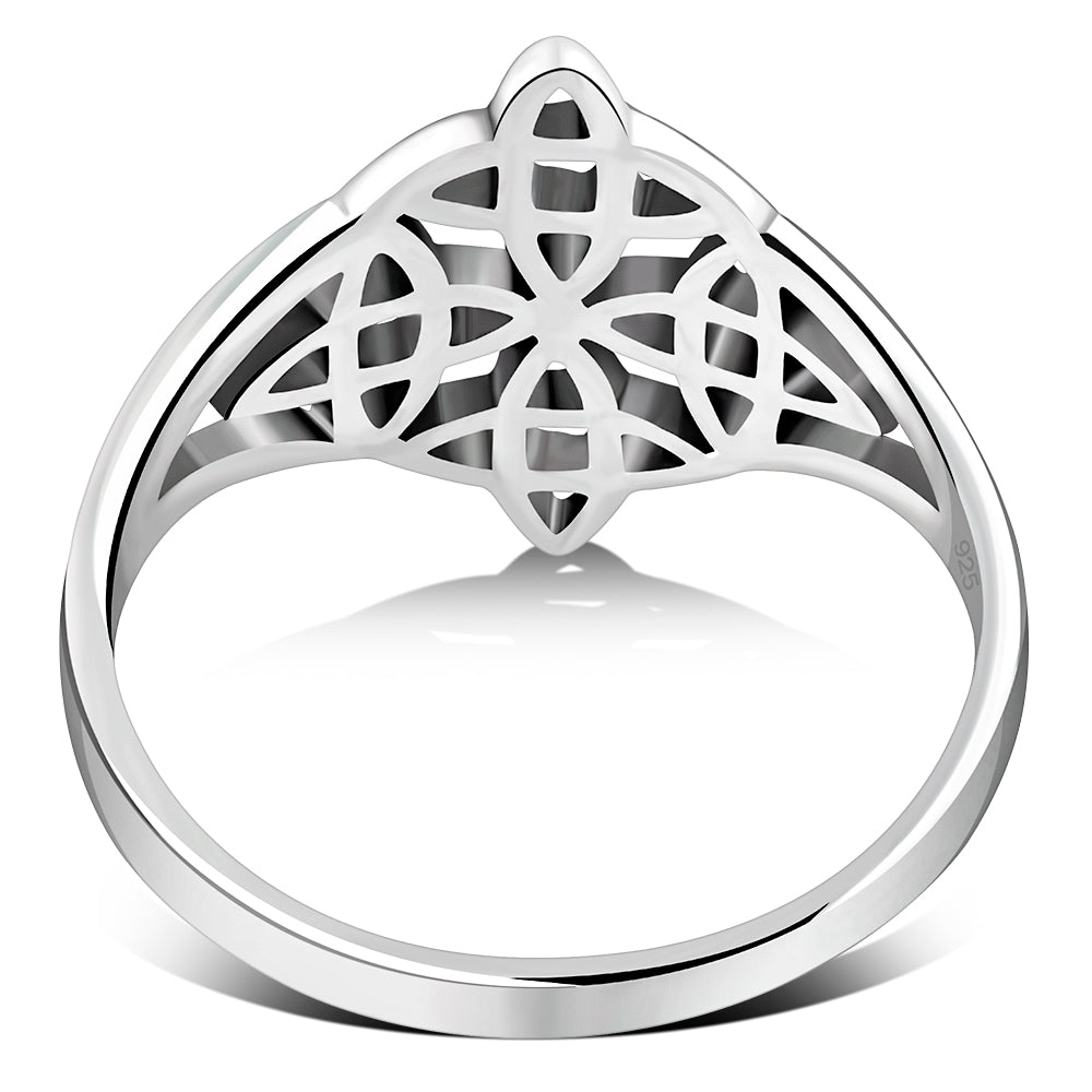 Celtic Knot Plain Solid Sterling Silver Ring