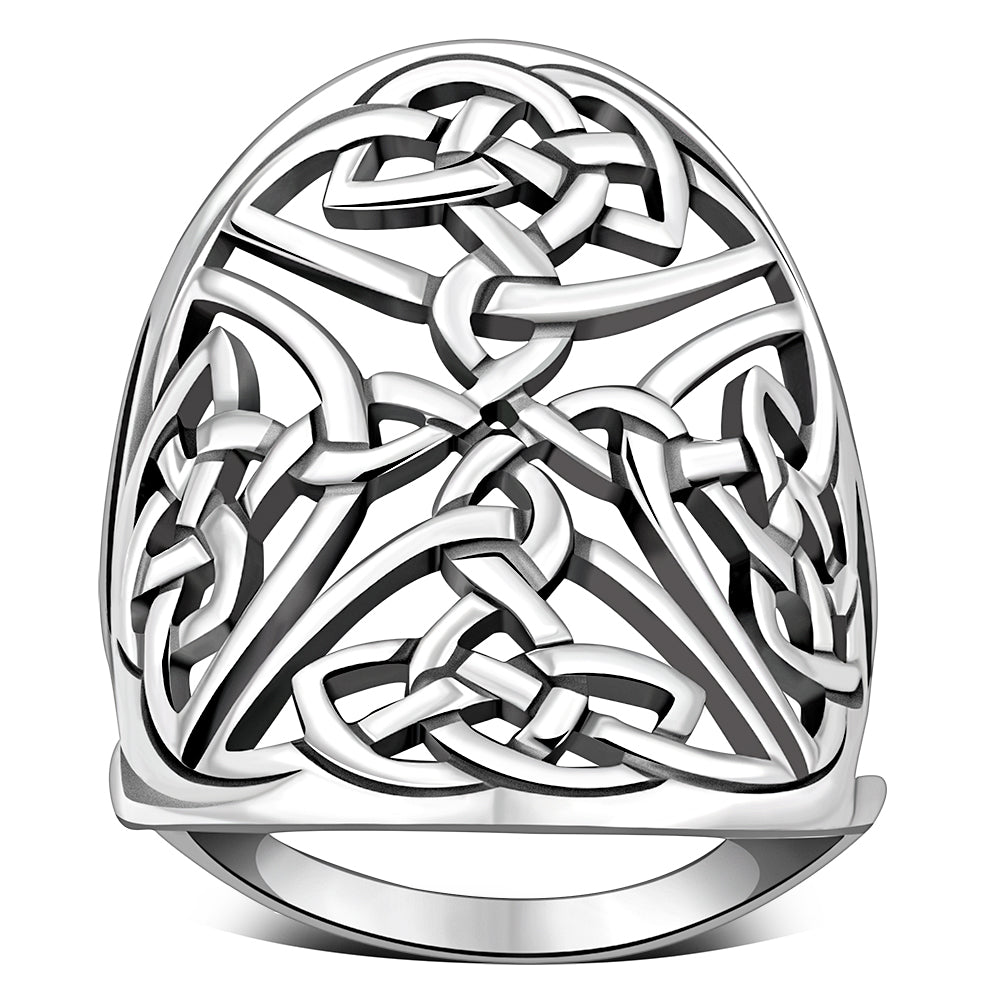 Large Plain Silver Celtic Ring