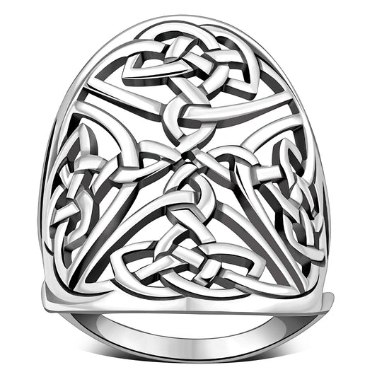 Large Plain Silver Celtic Ring