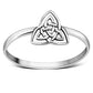 Light Celtic Trinity Knot Sterling Silver Plain Ring