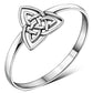 Light Celtic Trinity Knot Sterling Silver Plain Ring