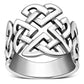 Celtic Trinity Knot Plain Wide Solid Silver Ring
