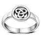 Celtic Trinity Plain Sterling Silver Ring