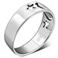 Moon & Stars Silver Band Ring