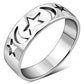 Moon & Stars Silver Band Ring