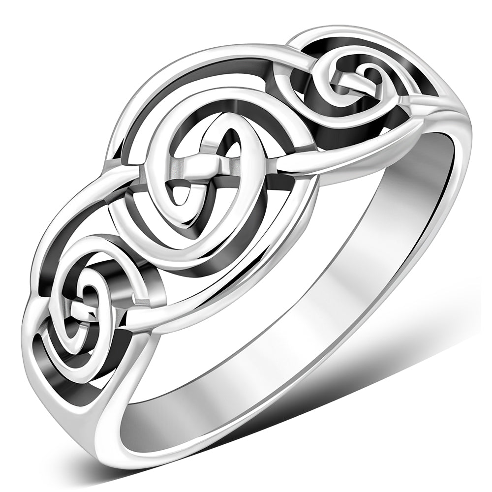 Musical Note Style Celtic Sterling Silver Ring
