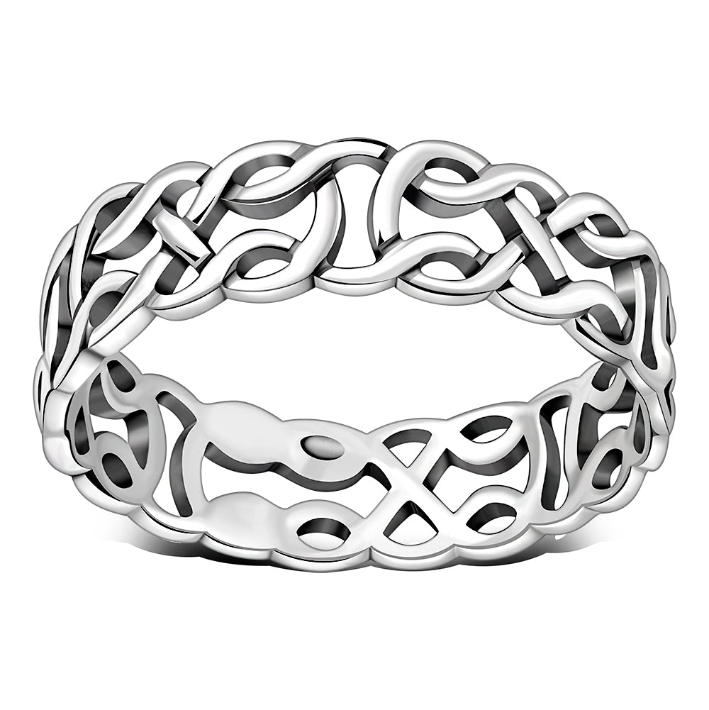 Plain Silver Celtic Band Ring