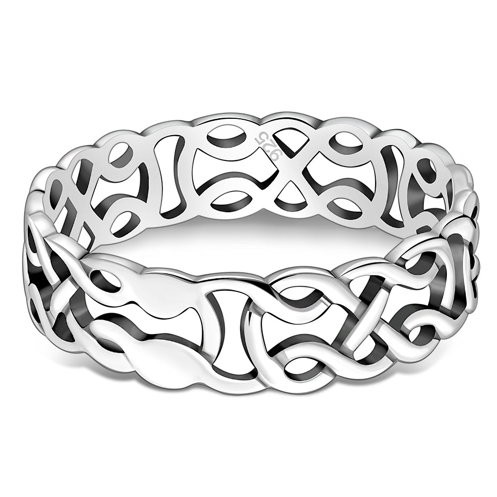 Plain Silver Celtic Band Ring