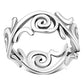 Plain Sterling Silver All Round Spiral Ring